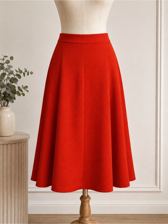 New York & Company Dresses & Skirts - New York & Company Vibrant Red Circle Skirt